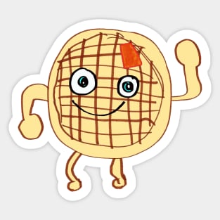 8 year old Jack: Waffle Man Sticker